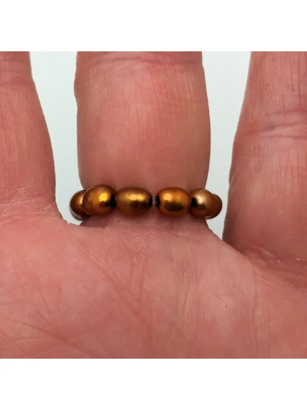 Handmade Baroque Pearl Gold Ring